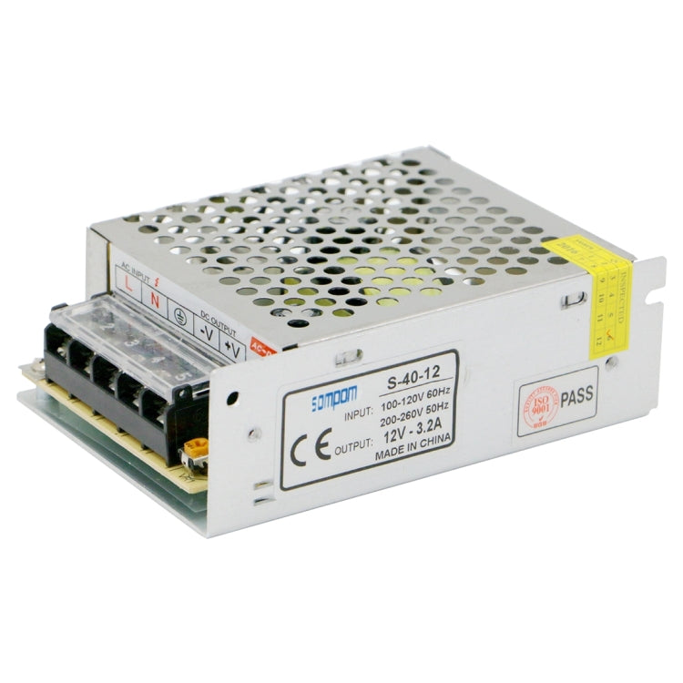 上普SOMPOM S-40-12 40W 12V 3.2A鐵殼電源 LED燈條電源 監控電源