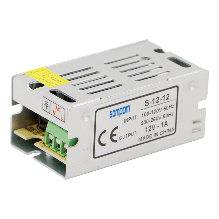 上普SOMPOM S-12-12 12W 12V 1A鐵殼電源 LED燈條電源 監控電源