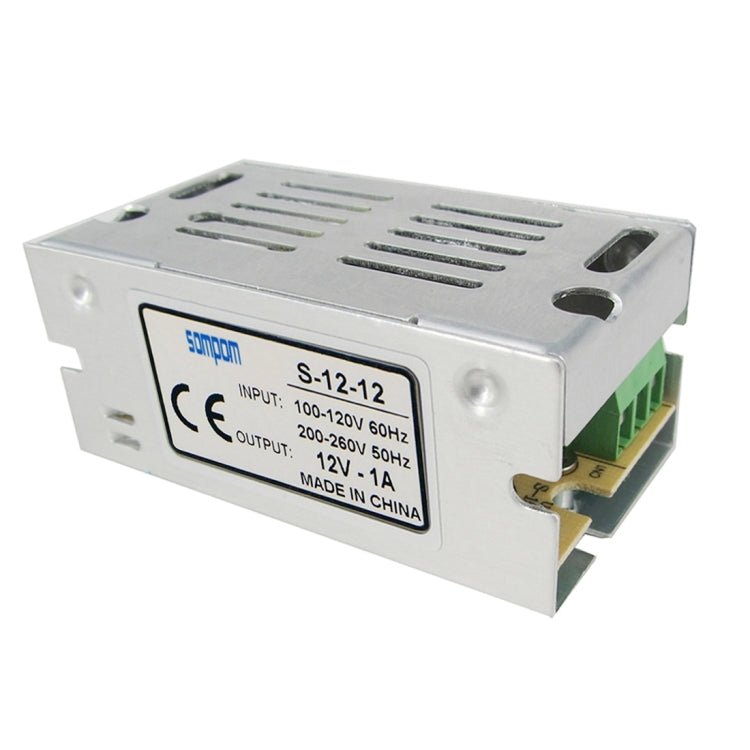 上普SOMPOM S-12-12 12W 12V 1A鐵殼電源 LED燈條電源 監控電源