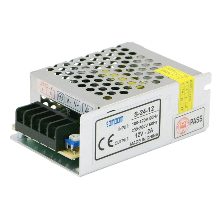上普SOMPOM S-24-12 24W 12V 2A鐵殼電源 LED燈條電源 監控電源