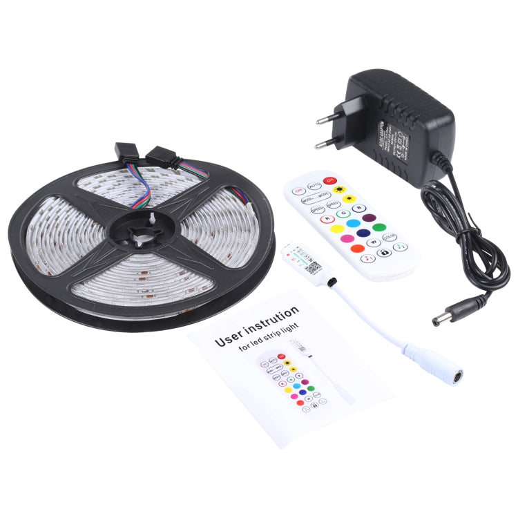 5m 150顆5050燈珠RGB LED燈帶24鍵藍牙遙控  IP65防水 歐規