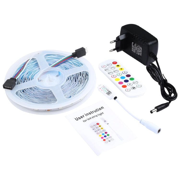 10m 300顆5050燈珠RGB LED燈帶24鍵遙控 IP44裸板 歐規