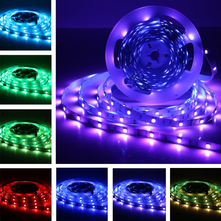 20m 600顆5050燈珠RGB LED燈帶24鍵藍牙+音樂遙控 IP44裸板 歐規