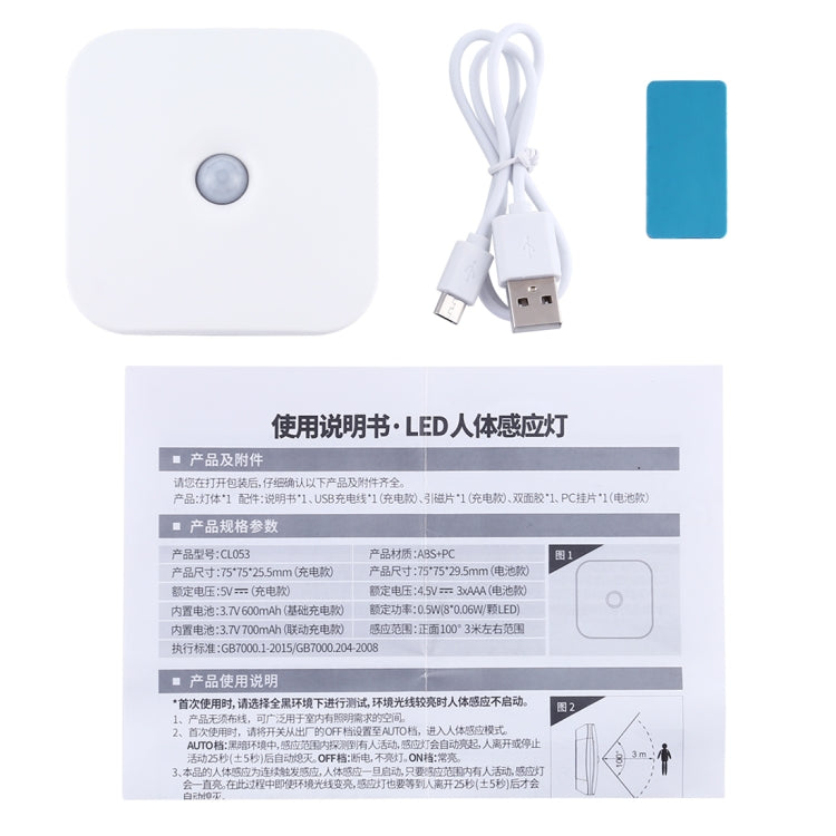 CL053 LED方形人體感應燈, 款式: 聯動款