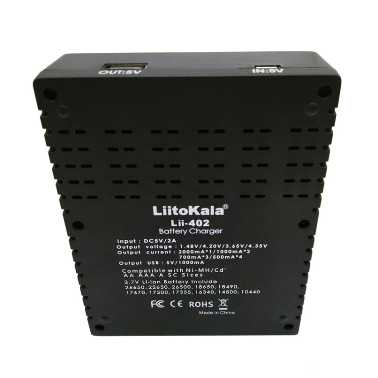 LiitoKala lii-402 鋰電池4槽充電器