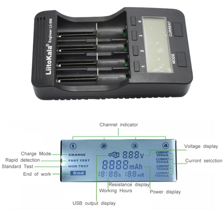 LiitoKala lii-500 鋰電池充電器 歐規