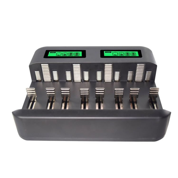 5V 2A USB 8槽電池充電器帶液晶显示屏 適用於AA & AAA & C / D電池