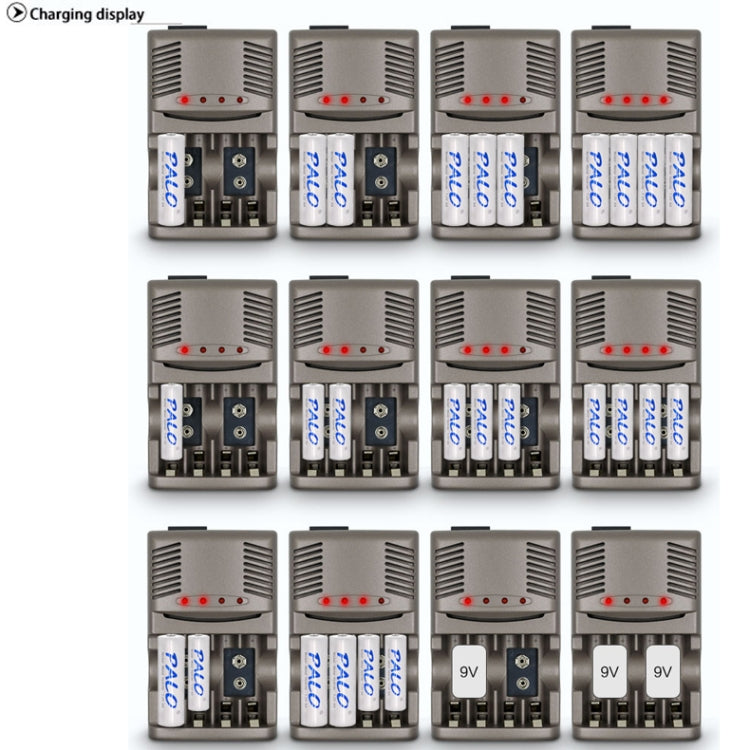 AC 100-240V 4槽電池充電器 適用於AA & AAA & 9V鎳氫電池，澳規