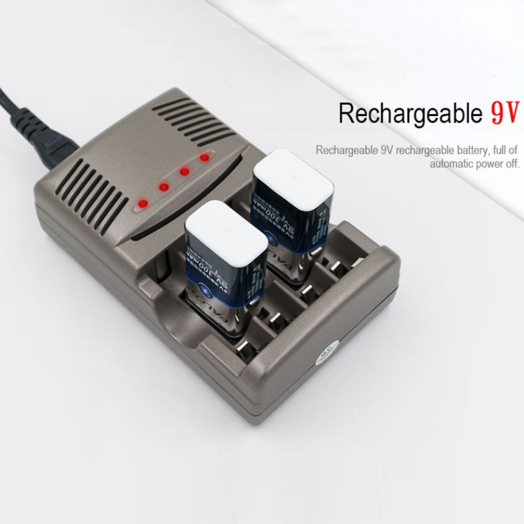 AC 100-240V 4槽電池充電器 適用於AA & AAA & 9V鎳氫電池，澳規