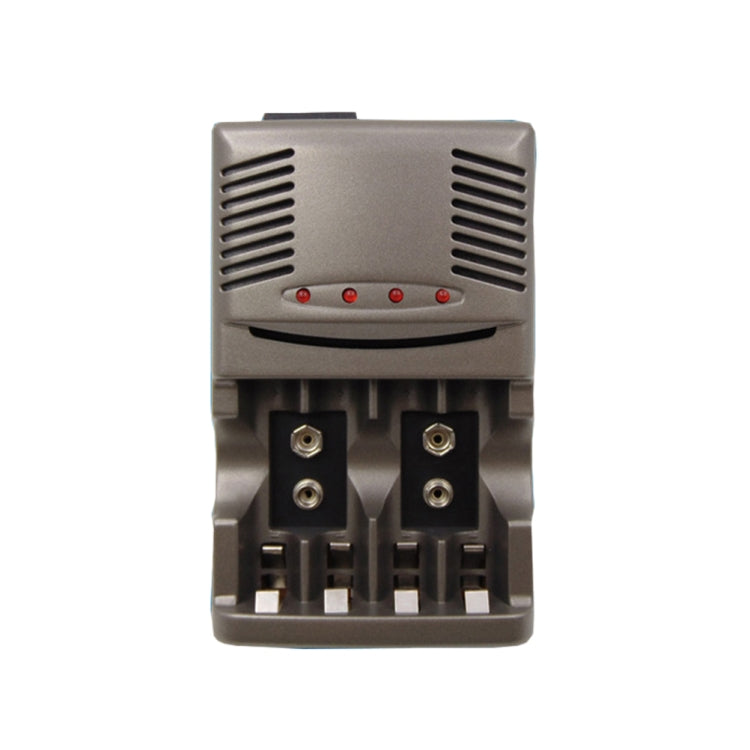 DC 100-240V 4槽電池充電器 適用於AA & AAA & 9V鎳氫電池，美規