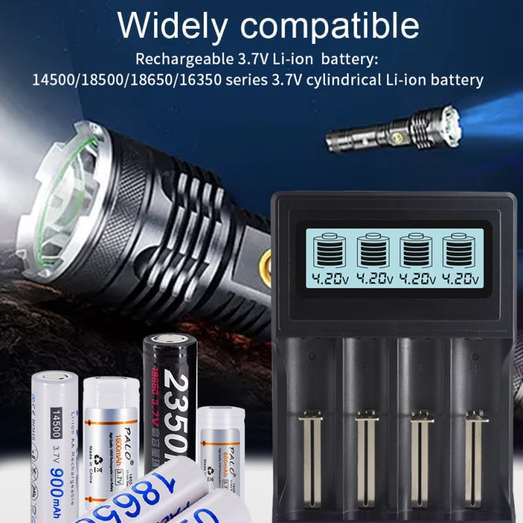 Micro USB 4槽電池充電器帶液晶显示屏 適用於3.7V鋰離子電池