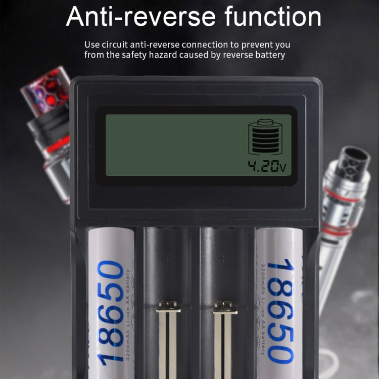 Micro USB 4槽電池充電器帶液晶显示屏 適用於3.7V鋰離子電池