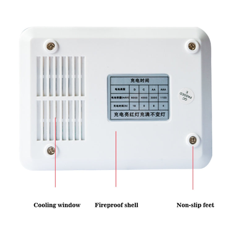 AC 220V 2槽電池充電器 適用於AA & AAA & C / D型電池，國標