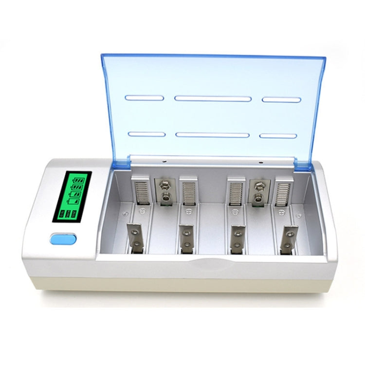 AC 100-240V 4槽電池充電器帶液晶显示屏 適用於AA & AAA & C / D型電池，澳規