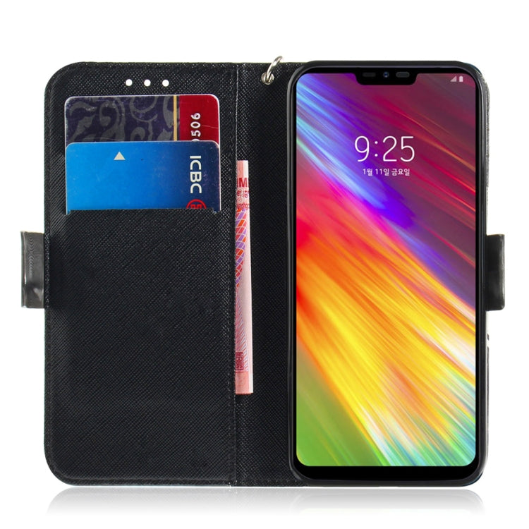適用於LG Q Stylo 5 3D彩繪懷抱貓圖案左右開皮套 帶支架&卡槽&錢包
