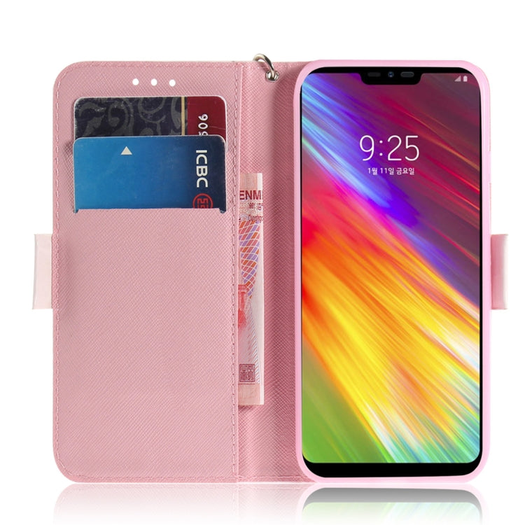 適用於LG Q Stylo 5 3D彩繪愛心熊圖案左右開皮套 帶支架&卡槽&錢包