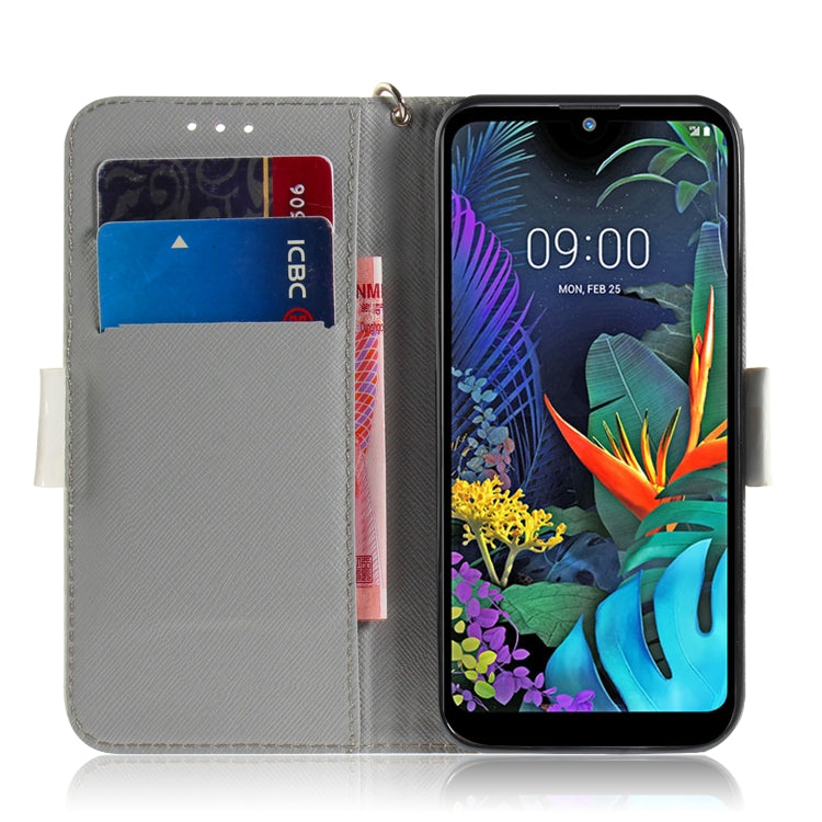 適用於 LG K50 3D 哈巴狗圖案 彩繪左右開皮套，帶支架&卡槽&錢包