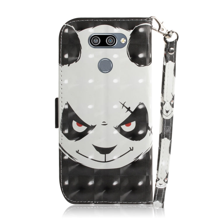 適用於 LG K50 3D憤怒熊圖案 彩繪左右開皮套，帶支架&卡槽&錢包