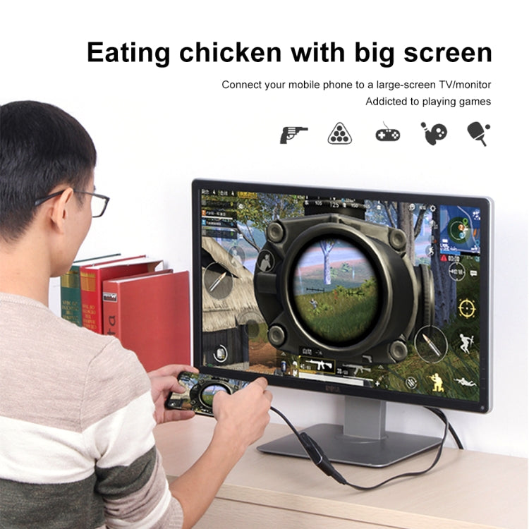 三合一 8 Pin + Micro USB + Type-C 轉 AV + HDMI + VGA 15 Pin 高清音頻適配器轉換器