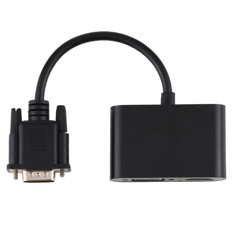 二合一 VGA 轉 VGA+HDMI 15 Pin HDTV 音頻適配器轉換器