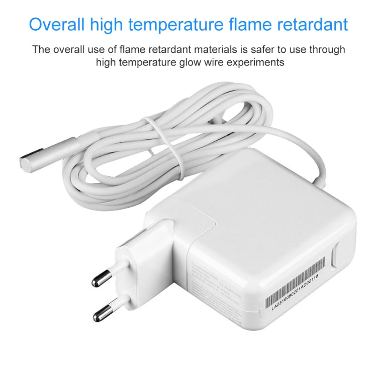 AE45 14.5V 3.1A 45W 5 Pin磁頭 適用於蘋果筆記本電腦電源充電器，線長：1.7米，歐規