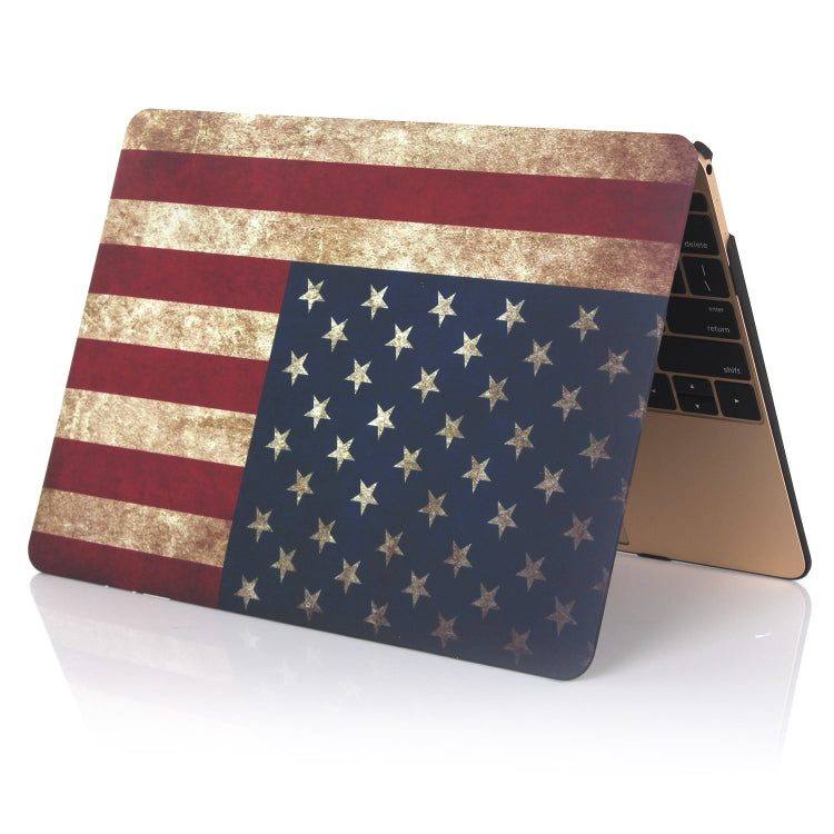 適用於MacBook Air 13.3 inch A1932  / A2179  美國國旗筆記本電腦水貼風格保護殼