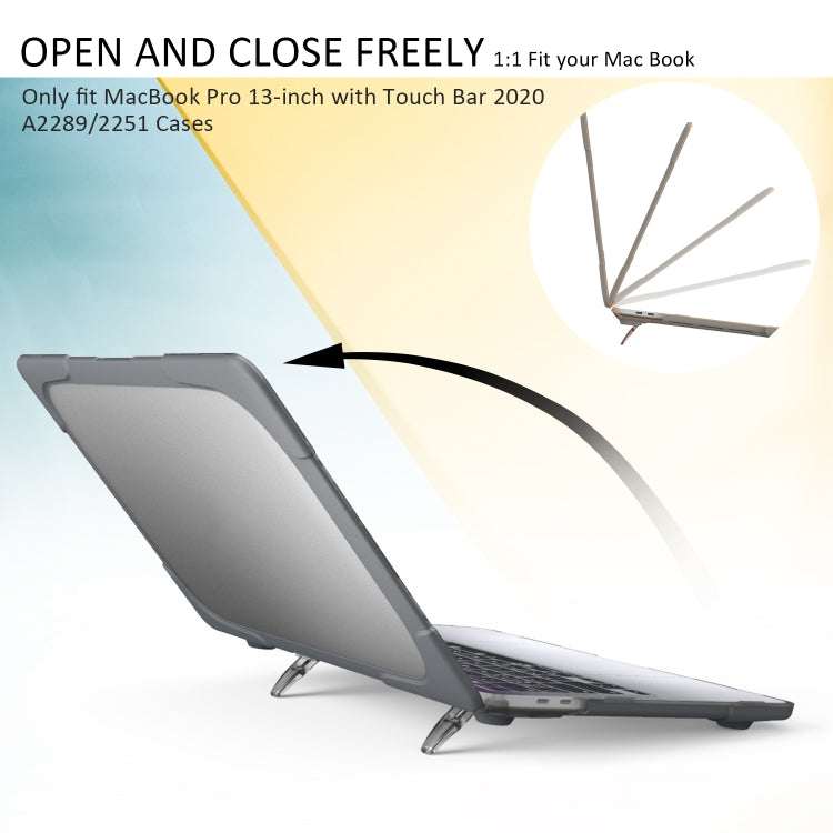 適用於MacBook Pro 13 inch 2022 & A2289 / A2251 / A2338 2020 PC + TPU 雙色筆記本電腦保護殼