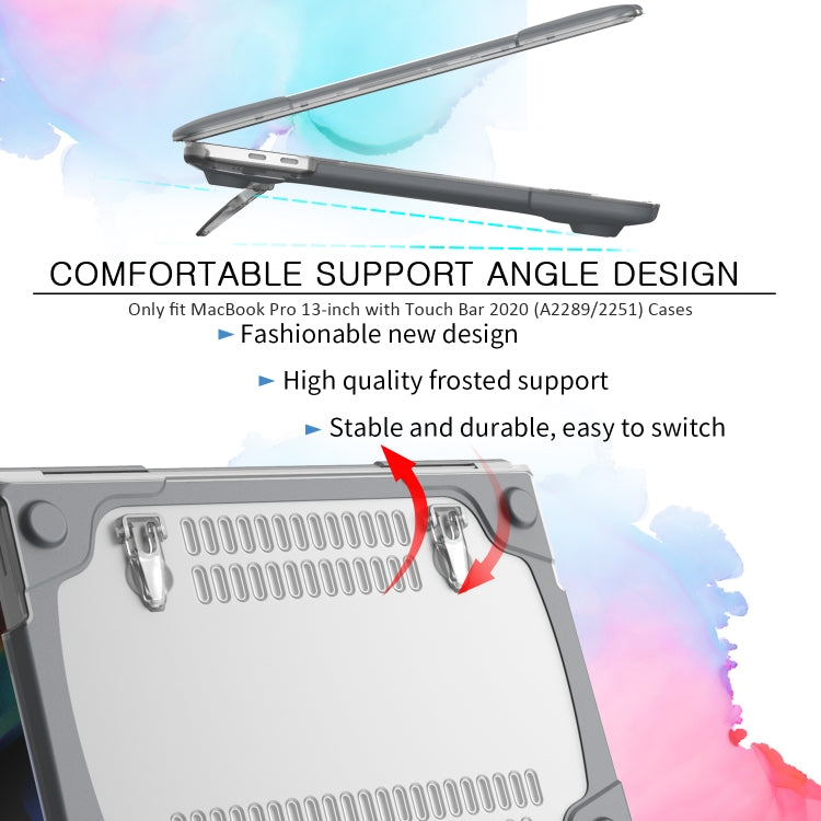 適用於MacBook Pro 13 inch 2022 & A2289 / A2251 / A2338 2020 PC + TPU 雙色筆記本電腦保護殼