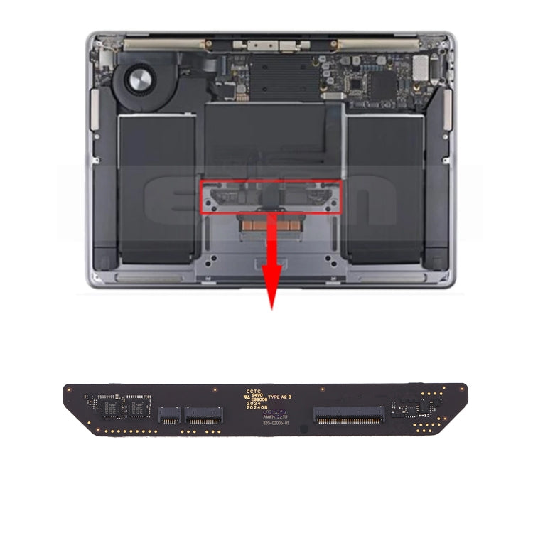 適用於Macbook Air 13 inch Retina A2179 2020 EMC3302 821-02005-01 EMC3302 821-02005-01 鍵盤觸摸版連接器
