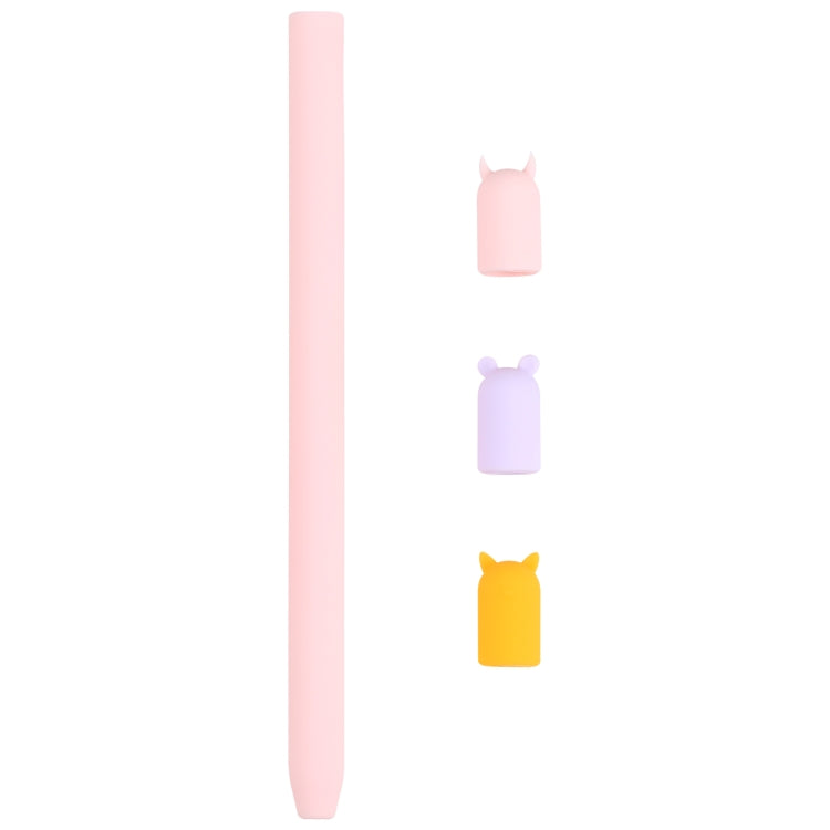 4合1 手寫筆卡通動物硅膠保護套 適用於Apple Pencil 1