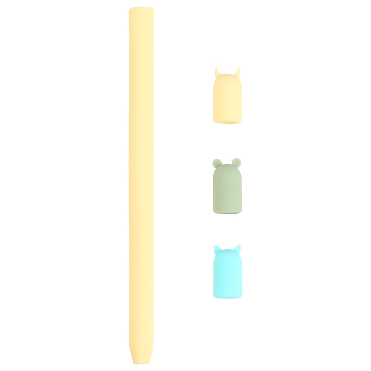 4合1 手寫筆卡通動物硅膠保護套 適用於Apple Pencil 1