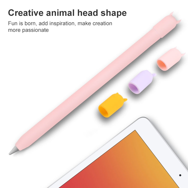 4合1 手寫筆卡通動物硅膠保護套 適用於Apple Pencil 1