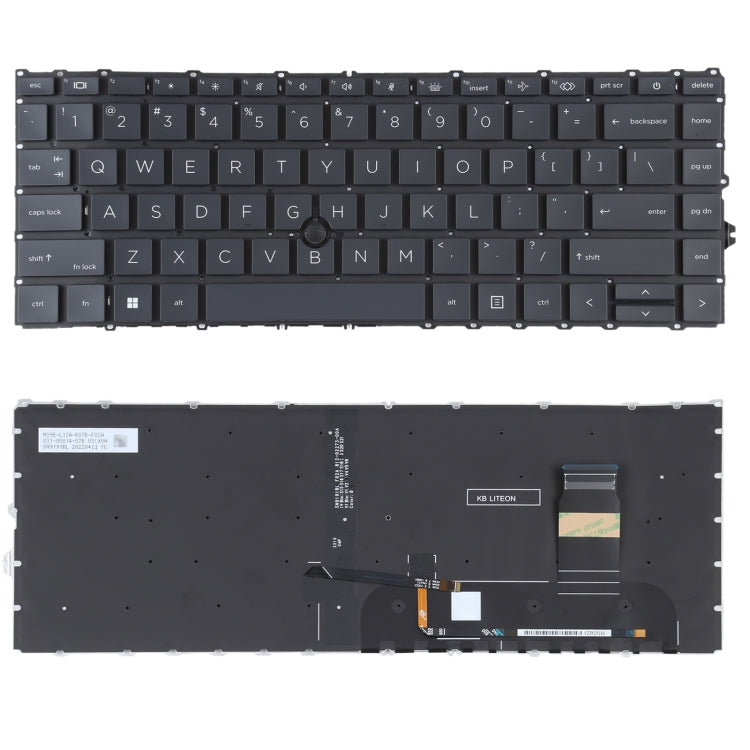 適用於HP Elitebook 840 G7 G8 845 G7 745 G7 G8 美式英語鍵盤帶背光和指點
