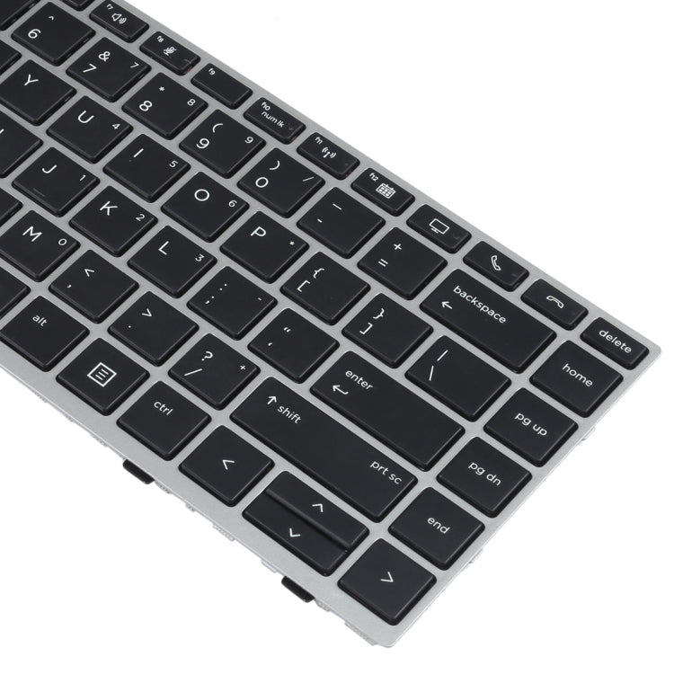 適用於HP Elitebook 840 G5 846 G5 745 G5 美式英語鍵盤帶指點 銀色邊框
