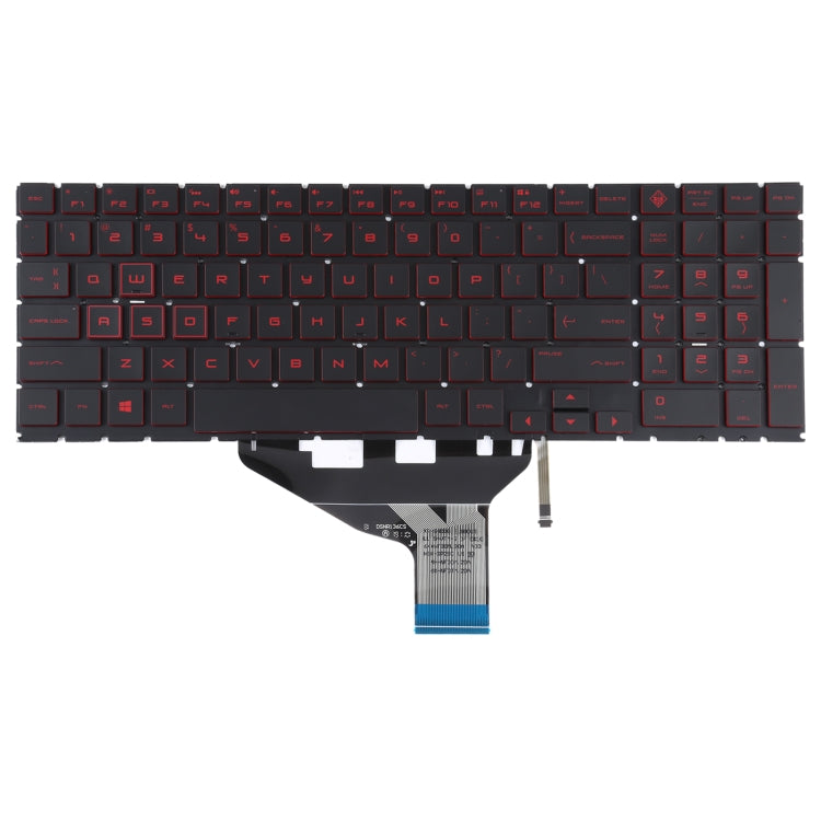 適用於HP OMEN 15-DC 15-DH 15T-DC 17-CB 美式英語鍵盤帶紅色背光 紅色字體