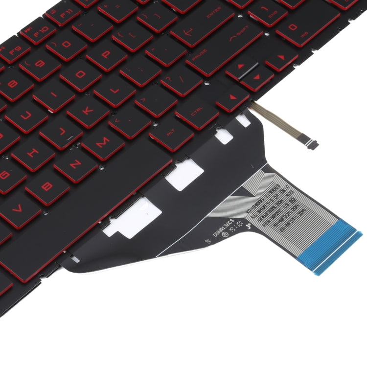 適用於HP OMEN 15-DC 15-DH 15T-DC 17-CB 美式英語鍵盤帶紅色背光 紅色字體