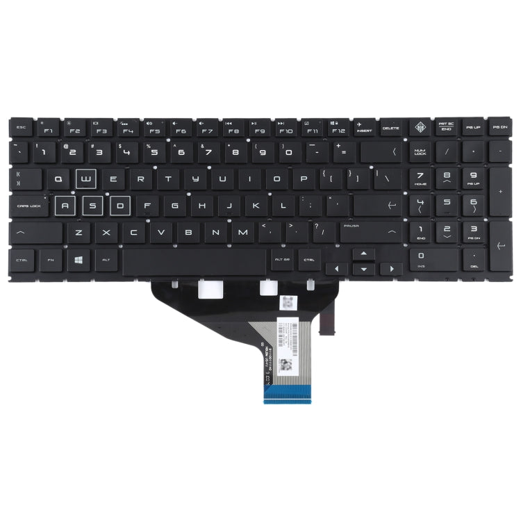 適用於HP OMEN 15-DC 15-DH 15T-DC 17-CB 美式英語鍵盤帶RGB七彩背光 白色字體