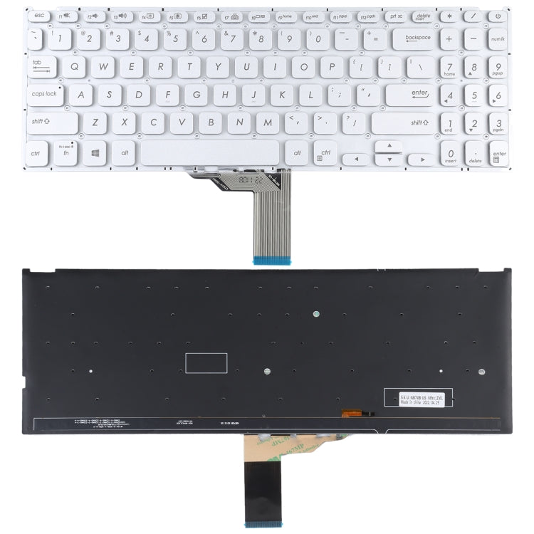適用於Asus Vivobook X512 X512D X512DA X512F X512FA X512U 美式英語鍵盤帶背光