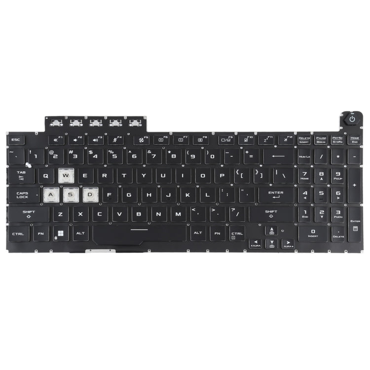 適用於Asus  TUF Gaming F15 FX506 FA506 美式英語鍵盤帶背光