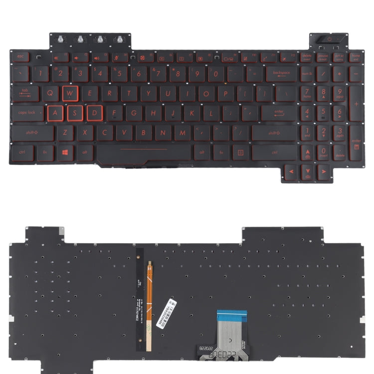 適用於Asus FX80 FX80GE FZ80G ZX80G FX505 美式英語鍵盤帶背光