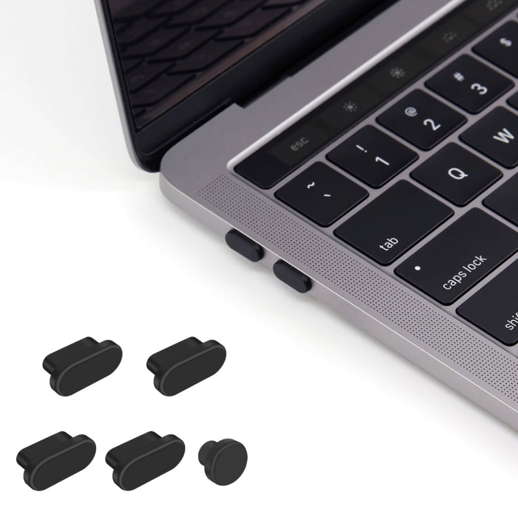 恩凱 適用於Macbook 12英寸 / 適用於Macbook Pro 13.3 / 15. 4 英寸充電口防塵塞4+1套裝