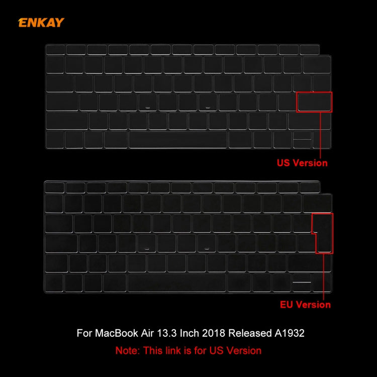 適用於MacBook Air 13.3 inch A1932 2018 恩凱 草帽王子 美版筆記本超薄TPU鍵盤保護膜