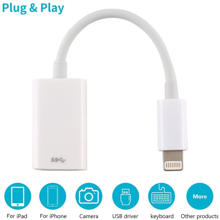 NK102 8 Pin 公頭轉單USB母頭接口相機適配器，支持iOS13.0及以上的系統