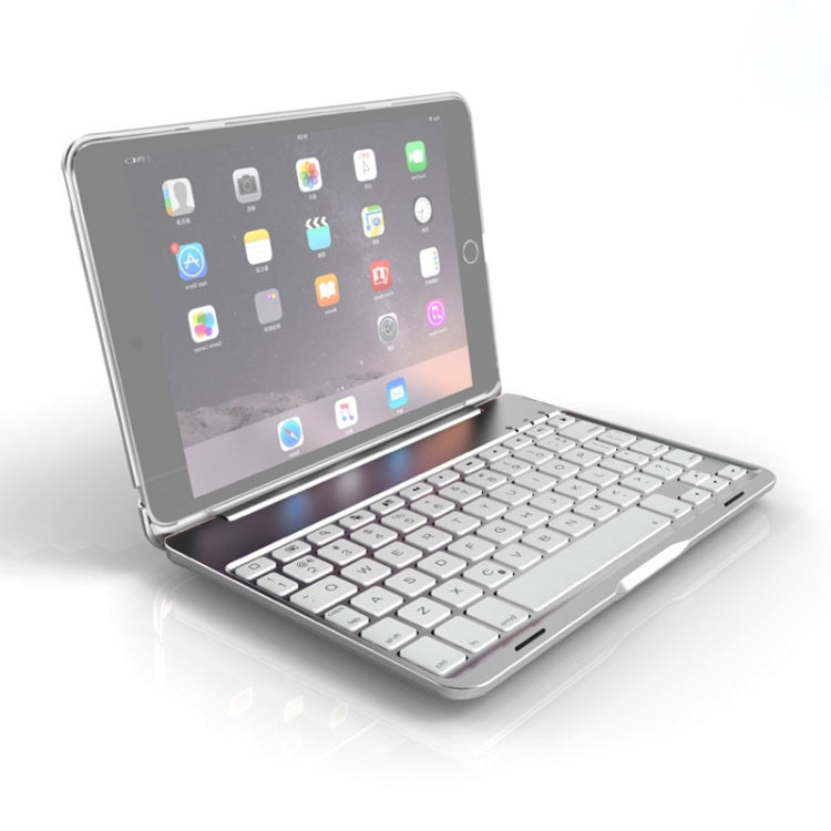 F8SM+ 筆記本款 七彩背光鋁合金藍牙鍵盤平板鍵盤皮套 適用於iPad mini 4 / mini 5
