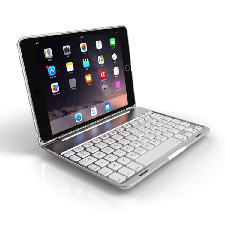 F8SM+ 筆記本款 七彩背光鋁合金藍牙鍵盤平板鍵盤皮套 適用於iPad mini 4 / mini 5