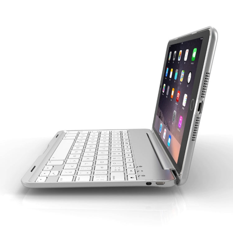 F8SM+ 筆記本款 七彩背光鋁合金藍牙鍵盤平板鍵盤皮套 適用於iPad mini 4 / mini 5