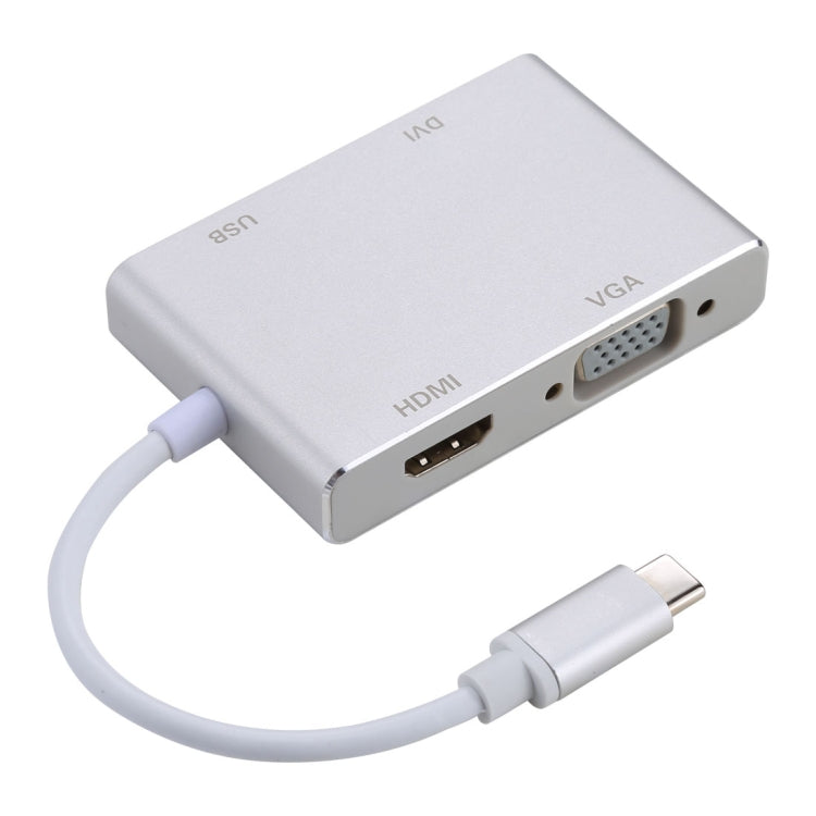 4合1多功能Type-C轉VGA & DVI & HDMI & USB適配器