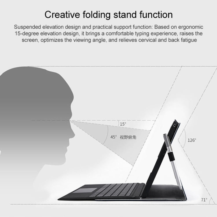 適用於微軟 Surface Pro 7 / 7+ 超纖小羊紋磁吸左右開皮套 帶筆槽&支架