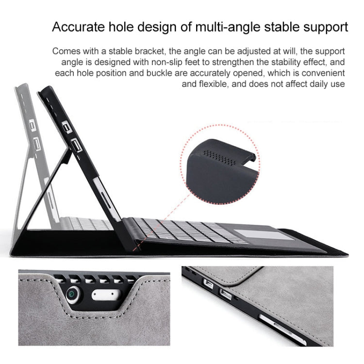 適用於微軟 Surface Pro 7 / 7+ 超纖小羊紋磁吸左右開皮套 帶筆槽&支架
