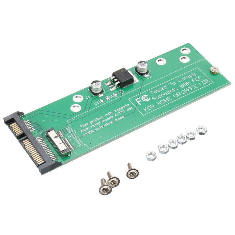 適用於Apple MacBook Air 2010 2011的硬盤驅動器適配器12 + 6針轉SATA 22針SSD適配器轉換器卡